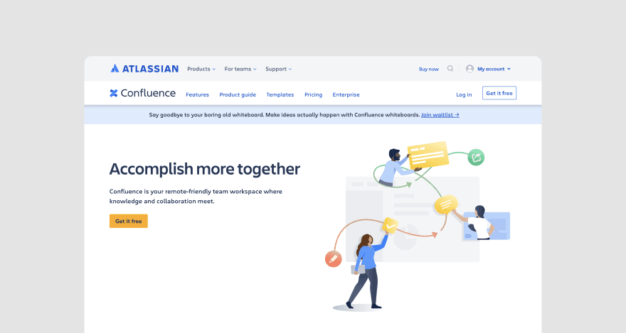 Confluence homepage