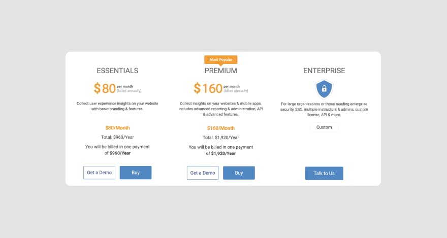 Pricing for Qualaroo.