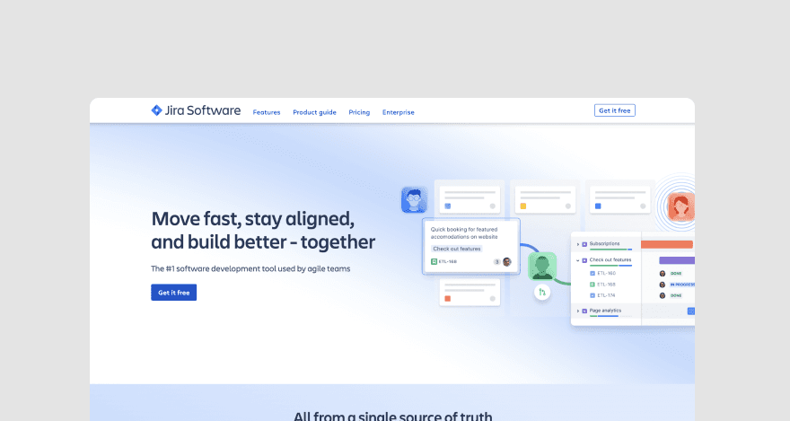 Jira homepage