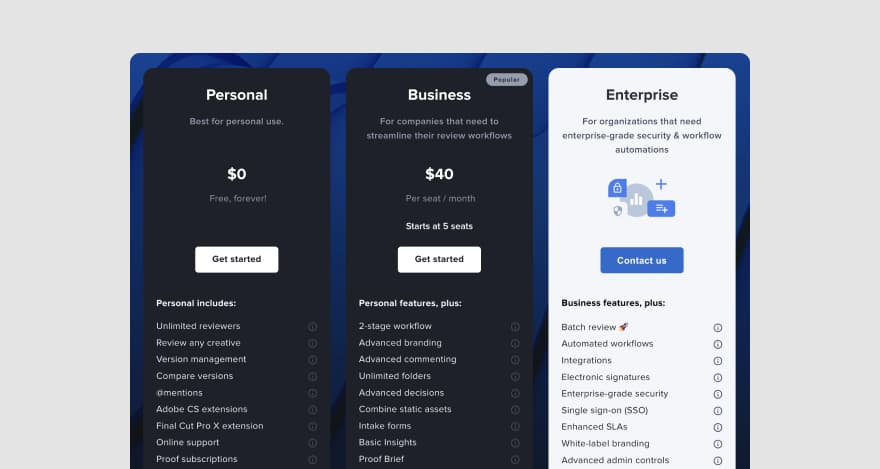 Pricing for Ziflow.