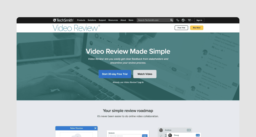 TechSmith homepage