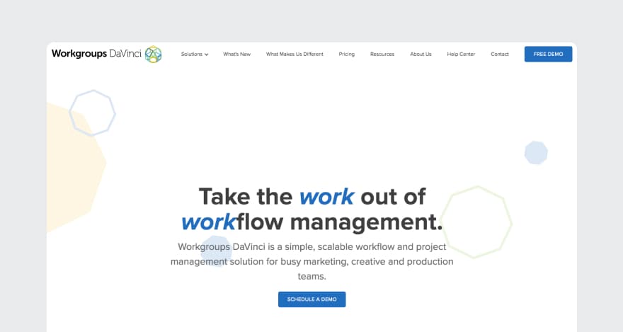 Workgroups DaVinci's homepage.