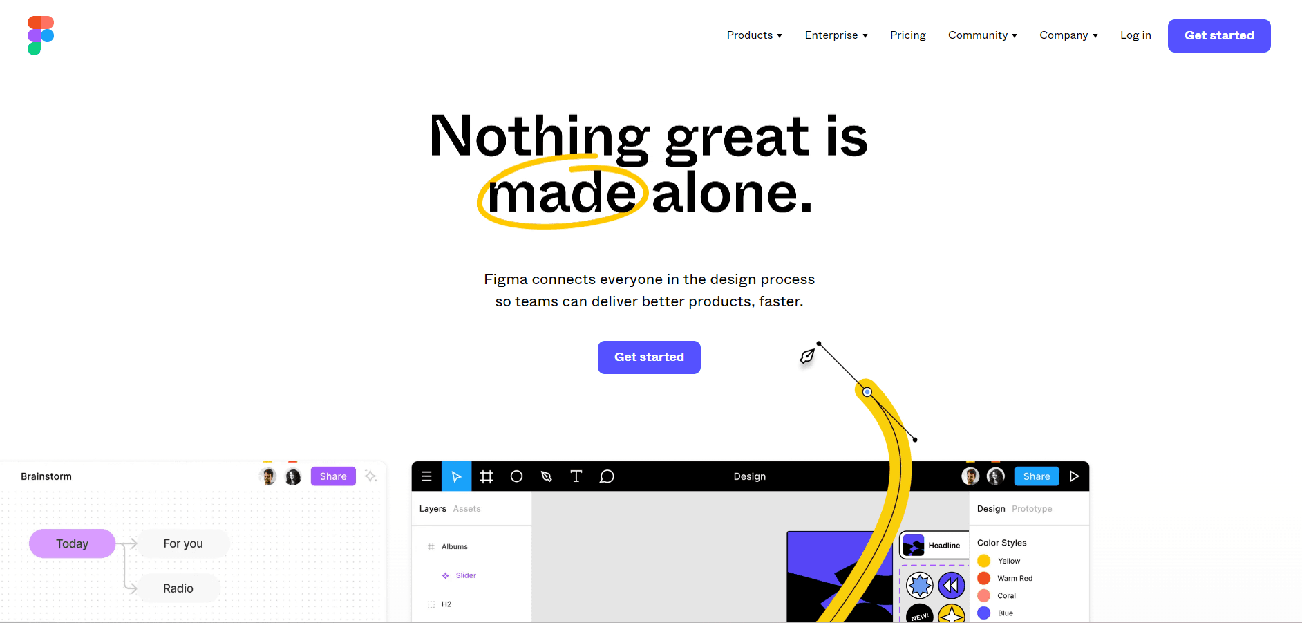 Figma's homepage