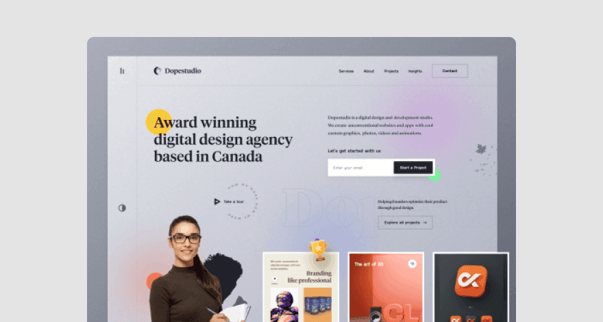 Digital agency website mockup