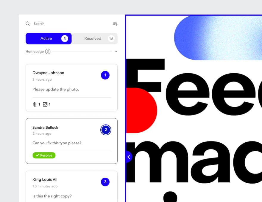 Pinning comments to a Website MarkUp.