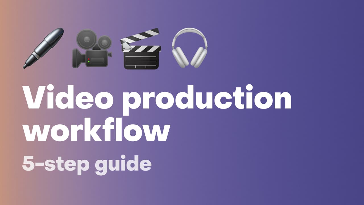 Illustration for the five-step guide to video production workflow
