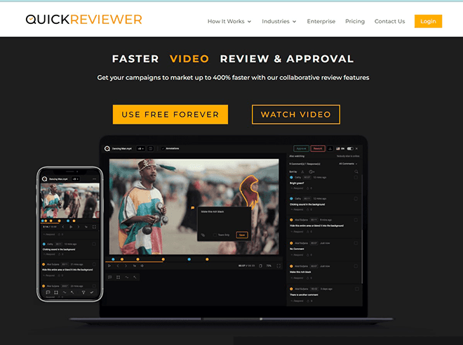QuickReviewer's homepage.