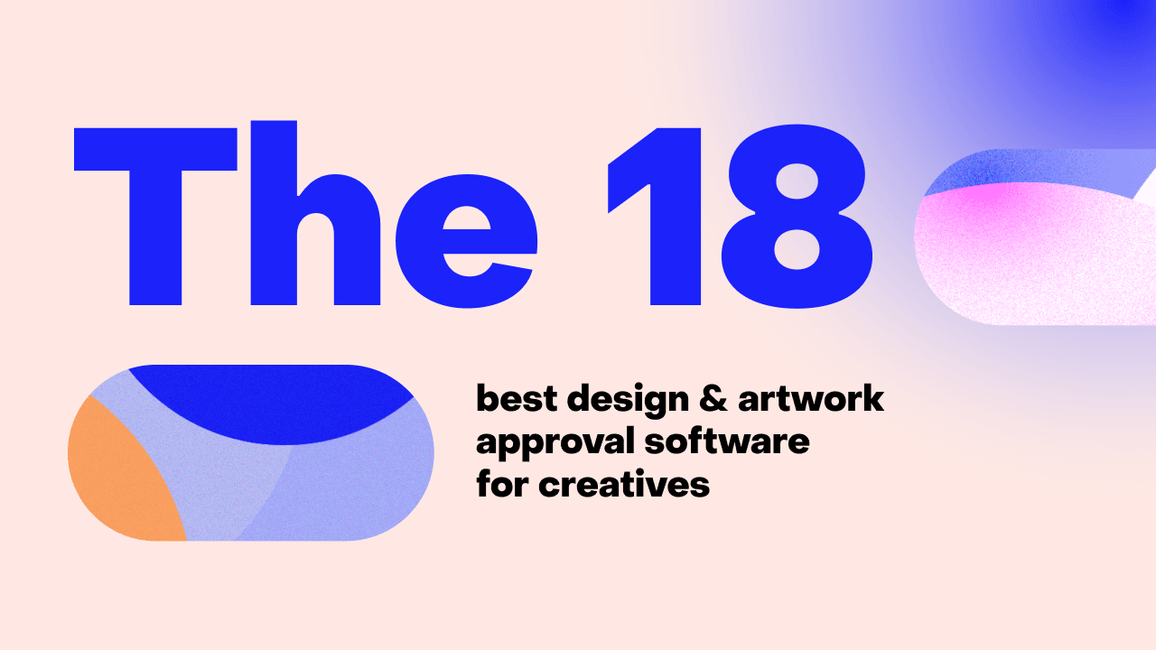 Illustration of a creative team reviewing and approving artwork online