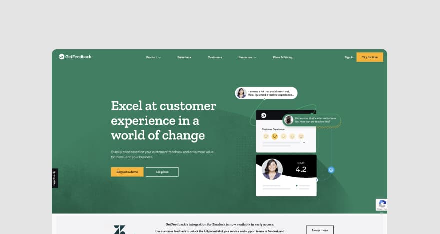 GetFeedback homepage.