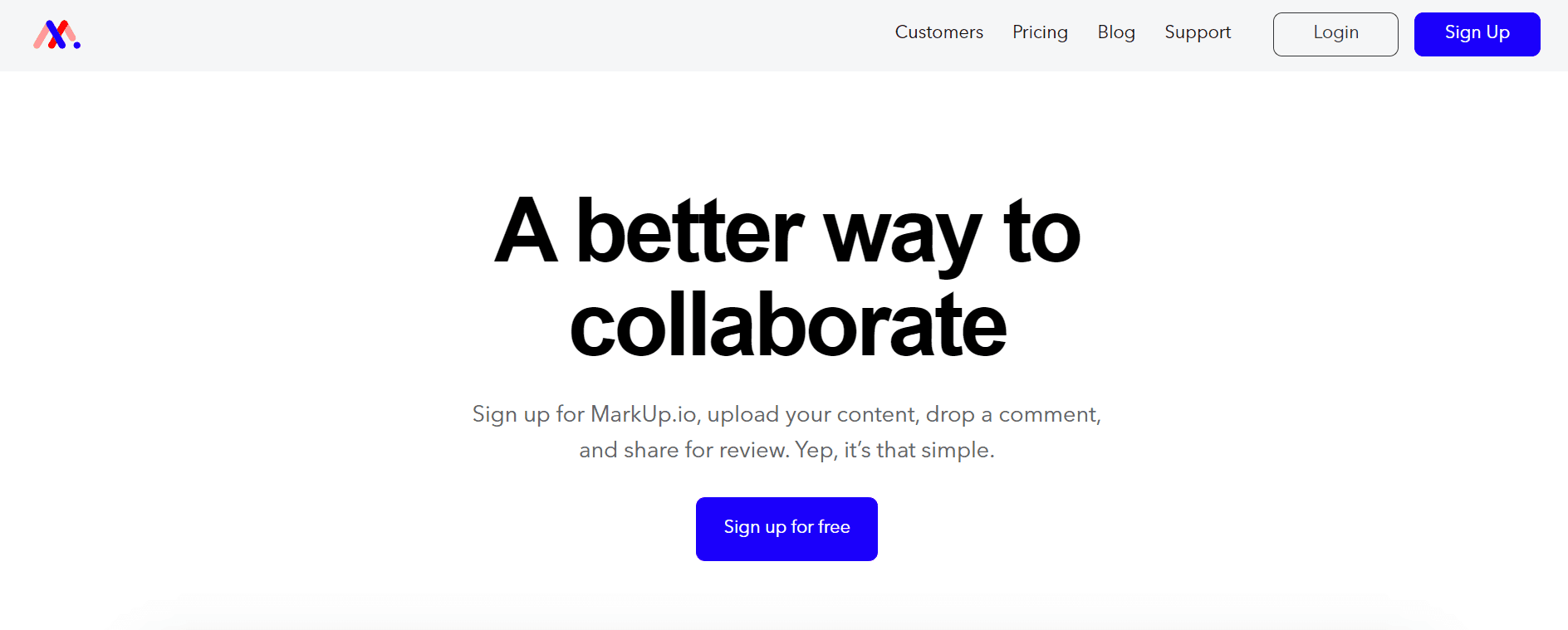 MarkUp.io image annotation tool homepage