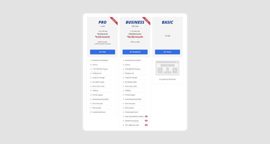 Mediafire pricing