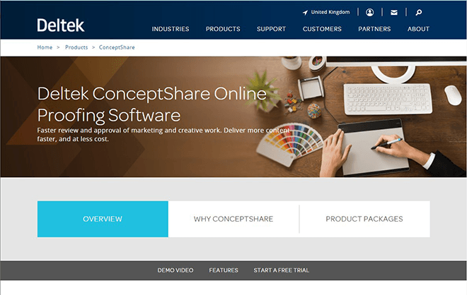Deltek's homepage.