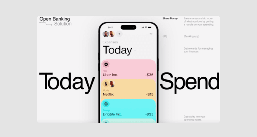 Banking website mockup