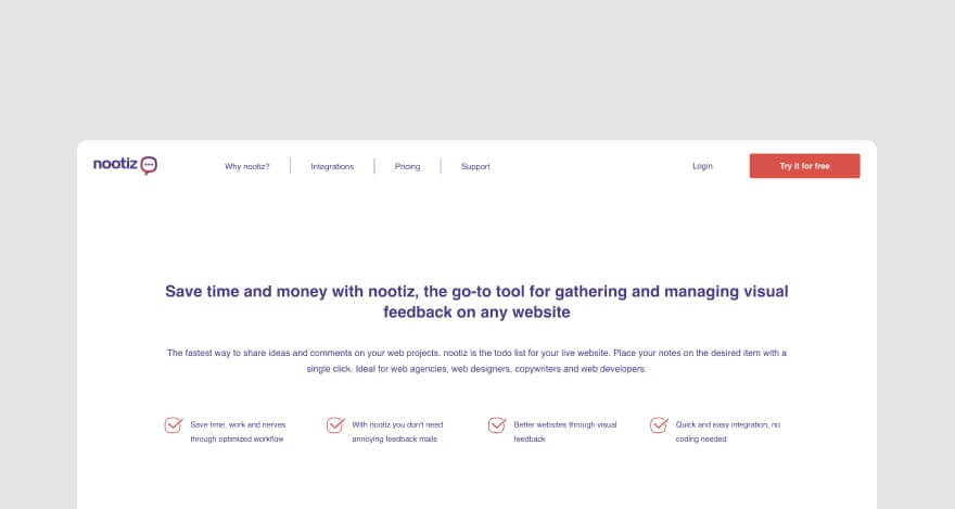 nootiz homepage.