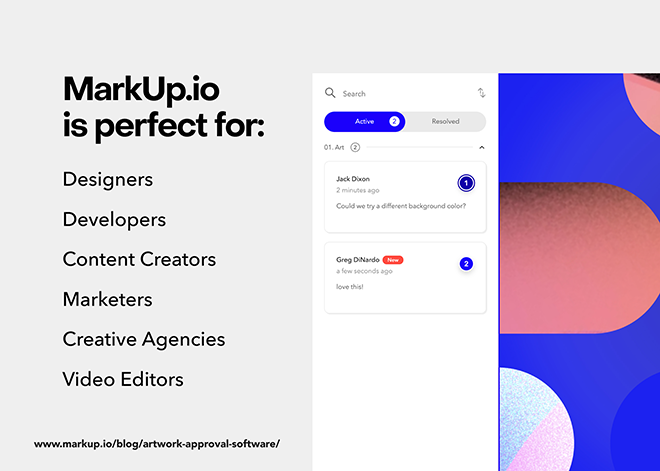 MarkUp.io is great artwork approval software for designers and other creators.