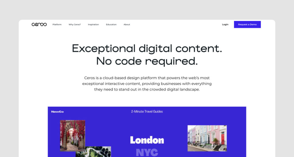 Ceros is one of the most popular collaboration tools utilized by MarkUp.io users
