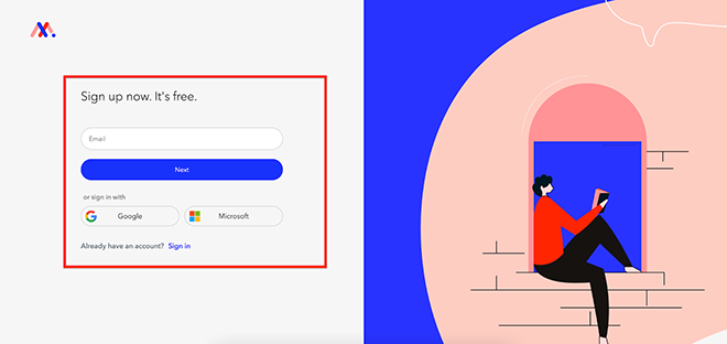 How to create a free account on MarkUp.io, where you can annotate websites