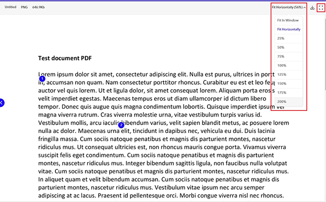 How to resize a PDF MarkUp