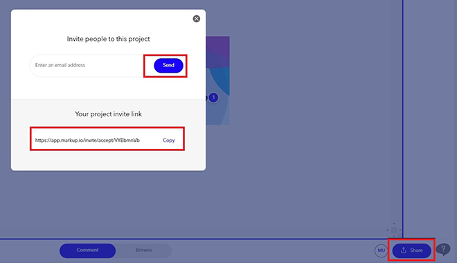 How to share a MarkUp