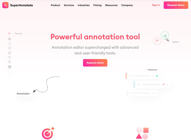 Homepage of SuperAnnotate