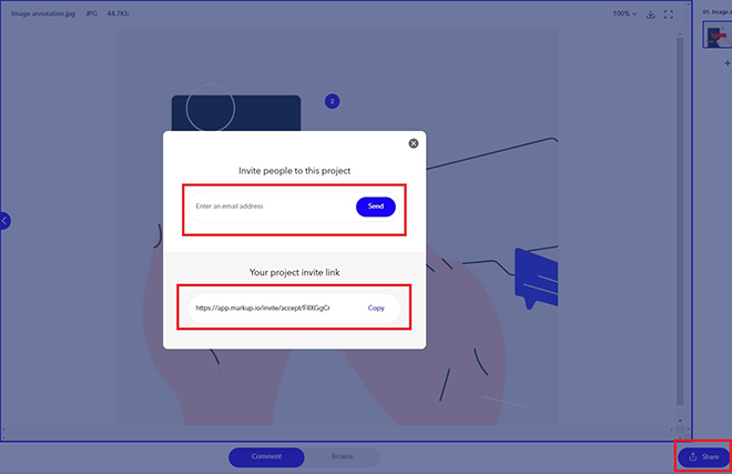 How to invite reviewers to a MarkUp