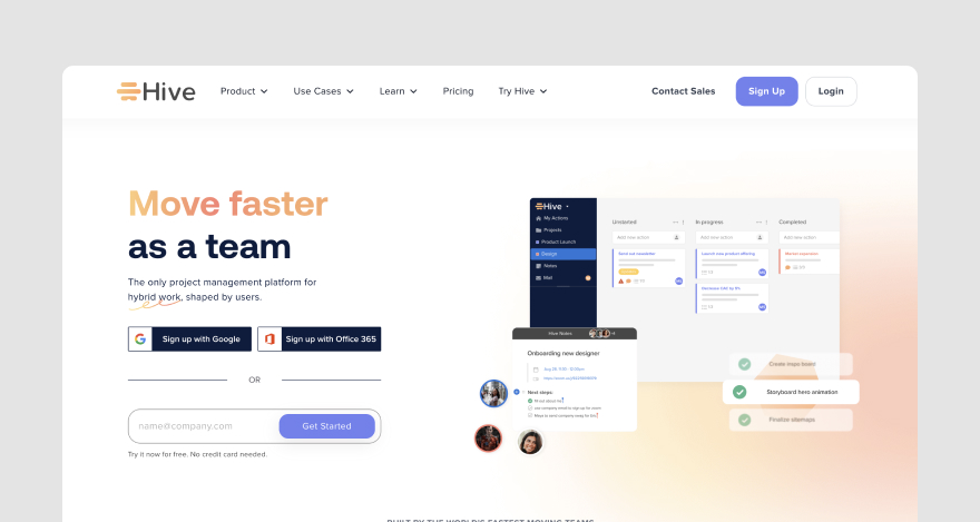 Homepage of workflow management software Hive