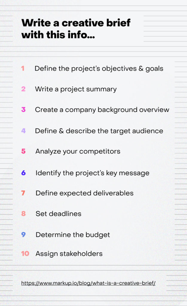 10 steps for writing a creative brief.